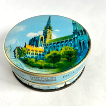 Vtg French Confection Tin Meier Rouen, France 3.5&quot; Vibrant Graphics Cathedral  - £19.84 GBP