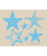 Six Piece Starfish Set - Matte Removable Wall Art - £11.17 GBP