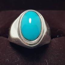 Genuine Turquoise Ring Real Feroza Ring Handmade Size - $112.72