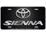 Toyota Sienna Inspired Art Gray on Mesh FLAT Aluminum Novelty License Ta... - $17.99
