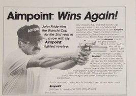 1989 Print Ad Aimpoint Electronic Sights Revolvers Target Champion Herndon,VA - $15.10