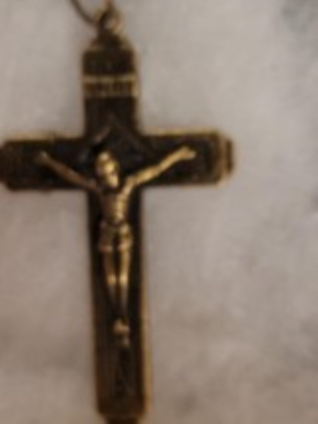 Catholic Crucifix  Leather Adjustable Necklace