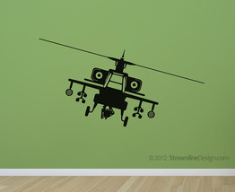 Apache Attack Helicopter Vinyl Wall Art Decor - $24.95