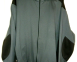 Port Authority Colorblock Black &amp; Grey Jacket fleece backed hidden pocke... - £19.77 GBP