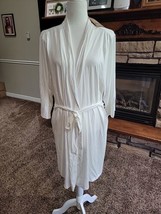 NEW NWT Women&#39;s Moon Nite Off White Lightweight Robe with Pockets Size 1X - £13.28 GBP