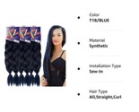 Pre-Stretched Braiding Hair Extensions T1B/Blue  2Bundle 48Inches Each 3... - $23.36