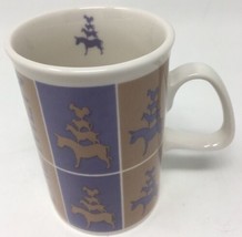Berlin Design Bremen Coffee Mug Cup Chicken Cat Dog Donkey Lavender Tan Cream - £15.17 GBP