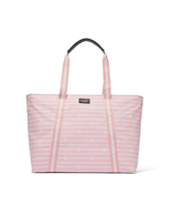 Victoria's Secret Pink &amp; White Striped Tote Bag Oversized Weekender Beac... - $39.20