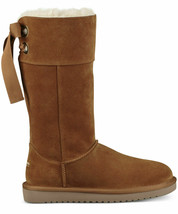NEW! Koolaburra by UGG Women&#39;s Andrah Suede &amp; Faux Fur Boots Chestnut With Box 9 - £71.64 GBP