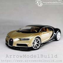 ArrowModelBuild Bugatti Chiron (Champagne Gold + Bright Black) Built &amp; P... - £78.65 GBP