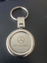 Mercedes Benz Original Genuine Chrome Round Key Ring Keychain Silver Color - $12.86