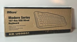 iMicro KB-US9851 107 Key USB Wired Keyboard English New In Box Sealed NIB - $11.66