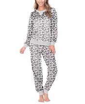 Honeydew Womens Dream Queen Fleece Loungewear Set, Medium, Leopard - $43.54