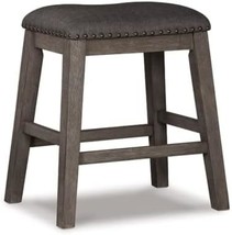 Caitbrook Rustic 24 Point 4&quot; Counter Height Upholstered Barstool, 2 Count, Gray - £84.44 GBP