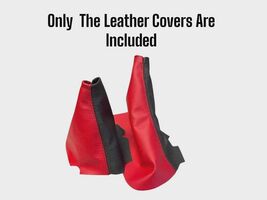 For Corvette C5 Z06 2001-2004 Torch Red and Black Leather Shift &amp; E-brak... - $55.00