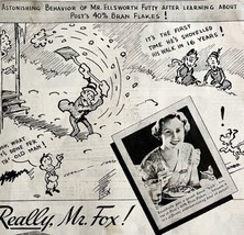 Post Bran Flakes Cereal Ellsworth 1934 Advertisement Full Page Comic DWU1 - $29.99