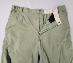 Mens LL Bean Nylon Hiking Outdoor Travel Pants Green Stowaway Sz 38 AVL1 - $18.65