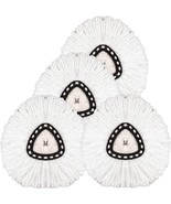 4 Pack Spin Mop Replacement Head Microfiber Mop Head Refills Spin Mop Re... - £15.12 GBP