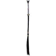 Vintage Sterling Silver Plated Handle Braided Leather Riding Crop Quirt Whip - £516.91 GBP