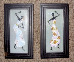 Shadowbox African Dancer Wall Hangings (Set of Two) - £9.58 GBP