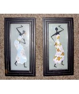 Shadowbox African Dancer Wall Hangings (Set of Two) - £9.49 GBP