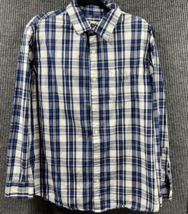 LEE Premium Select Shirt Mens Large Blue White Tartan Plaid Button Down Casual - £15.74 GBP