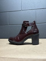 Zara Trafaluc Chunky Burgundy Platform Ankle Boots Women’s Sz 7.5 / 38 - £31.94 GBP