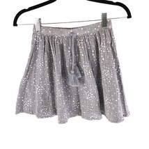 Rylee + Cru Girls Moondust Mini Skirt Crinkled Pull On Periwinkle Gray 12-14Y - £19.20 GBP