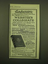 1918 Merriam Webster's Collegiate Dictionary Ad - Superior is the word - $18.49