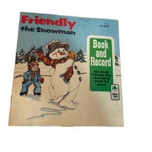 Vintage 1992 Friendly the Snowman Book and 45 RPM Peter Pan Records Christmas - £5.19 GBP