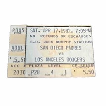 4/17/1982 Los Angeles Dodgers at San Diego Padres Ticket Stub Eric Show ... - $5.00