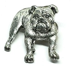 Bulldog Pin Badge Lapel Tie Pin Pet Dog Churchill Bulldog English Pewter Uk - £5.72 GBP