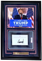 President Donald Trump Encadré Signé Livre Insert W/11x14 Vote 2024 Photo PSA - £1,162.16 GBP