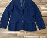 Vintage Pendleton 100% Pure Virgin Wool Women’s Navy Blazer Blue Size 12... - $23.74