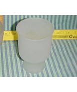 Satin Glass or Frosted GOBLET ON SHORT PEDESTAL OR STEM-4&quot; TALL x 3&quot; acr... - £19.65 GBP