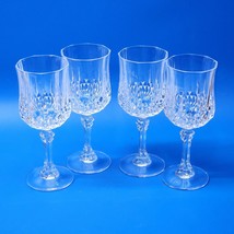 Cristal D&#39;Arques Durand 7¼” Longchamp Water Goblets Glasses - MINT Set Of 4 - £27.50 GBP