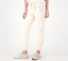 Peace Love World Love Unites Us Reg French Terry Jogger Natural, X-Small - £23.65 GBP