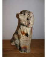 Vintage Large 11&quot; Chalkware Plaster King Charles Spaniel Dog Figurine - £31.15 GBP