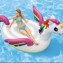 Inflatable 113" Mega Unicorn Island Pool Float By Intex (As,A) J29 - $197.99