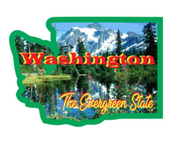 7&quot; washington evergreen state bumper sticker decal usa made - £21.03 GBP