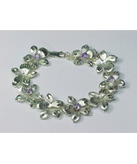 AMETHYST and STERLING FLORAL BRACELET - High End - 7 inches long - £108.17 GBP