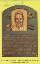 Robin Roberts (d. 2010) Signed Autographed Hall of Fame Plaque Postcard - £15.94 GBP