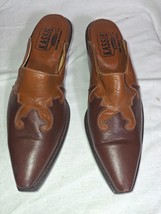 Womens cowboy Mules Kassie brown, dk cr goat overlay foxing size 7 item:... - $84.15