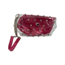 Victorias Secret clear coin purse wristlet pink studded decorative gems satin  - £20.57 GBP