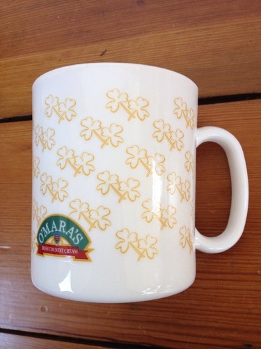Vintage O&#39;Maras Irish County Cream White Glass Coffee Mug Arcopal France - $19.79