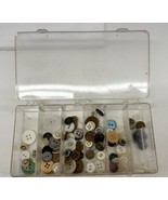 Vintage Buttons Lot Of Approx 75  Various Sizes Shapes Colors Types Usable - €7,27 EUR