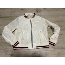 INES DE LA FRESSANGE Uniqlo Women's Bomber Flight Jacket White Striped T... - $48.51