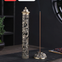 Vertical Antique Hollow Carved Dragon / Phoenix Incense Stick Burner - £31.97 GBP