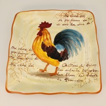Country Rooster Plate 9x9 inch Square - £9.44 GBP