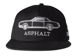 Asphalt Yacht Club Ayc Todo Negro 5 Panel Ajustable Coche Clásico Béisbol Nuevo - £9.15 GBP